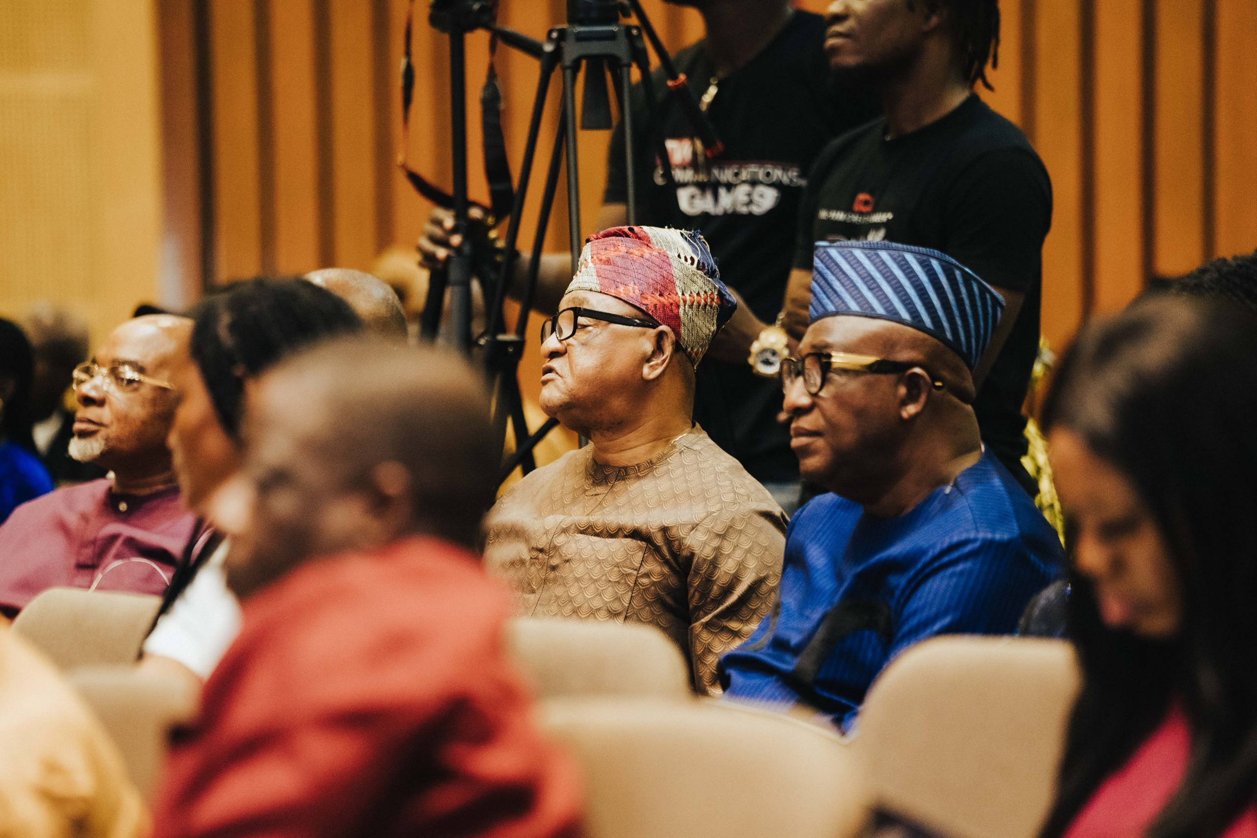 An audience seated in the Glover Memorial Hall auditorium, watching a performance.